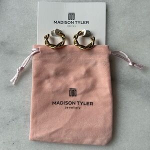 Madison Tyler Gold Braided Huggies & Dust Bag